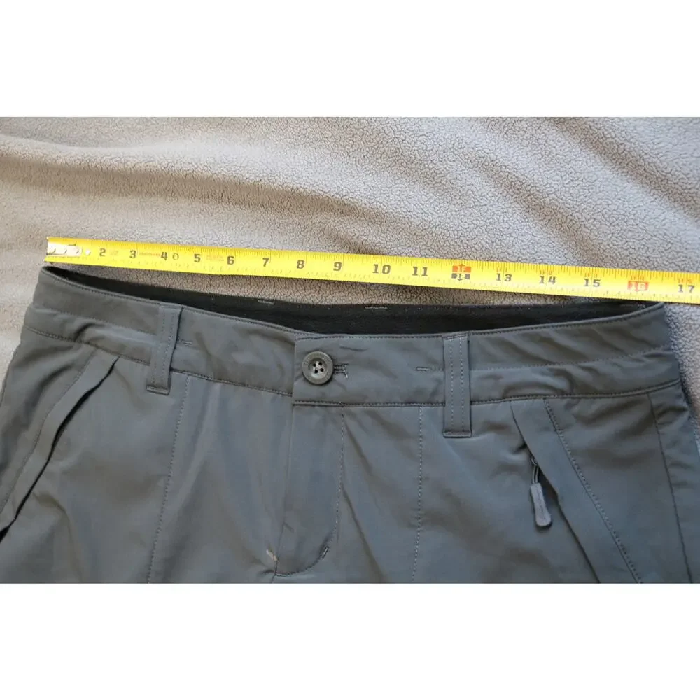 EDDIE BAUER Insulated Pants Womens Petite 12 Gray Faux Fleece Lined Cargo Hiking - Picture 8 of 14